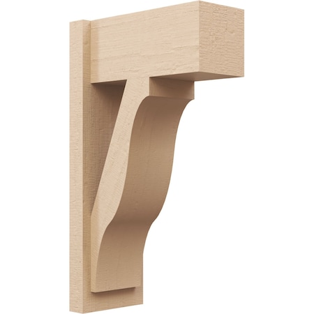 Ekena Millwork 8-in W x 16-in D x 28-in H Funston Block Rough Cedar Woodgrain TimberThane Outlooker, Primed Tan OUTUR080X16X28FST44RCPR
